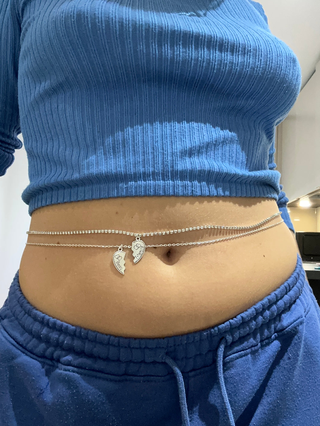 Best friends belly chain