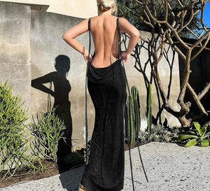 Backless maxi dress