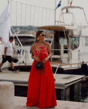 Red maxi dress