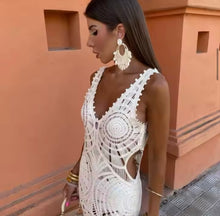 Crochet maxi beach dress