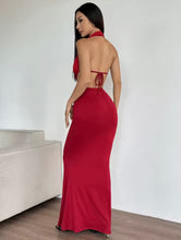 Maxi ring detail dress