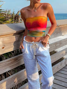 Colourful tube top