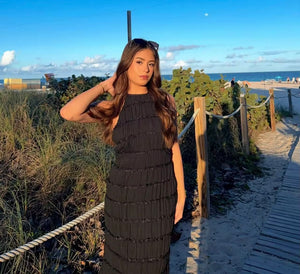 Ruched maxi dress
