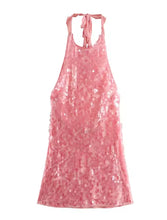 Pink sequin dress