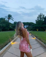 Pink sequin dress