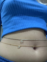 Crystal shape belly chain