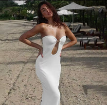 White cut out maxi dress