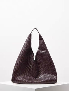 Faux leather tote bag