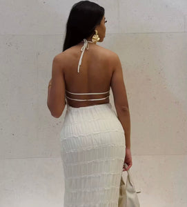 Ruched maxi dress