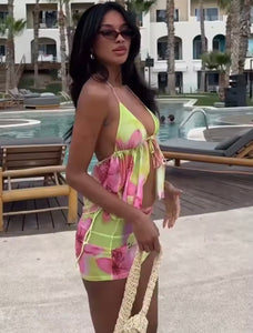 Vibrant flower print co ord set