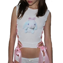 Bunny ribbon crop top