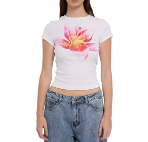 Flower print T-shirt