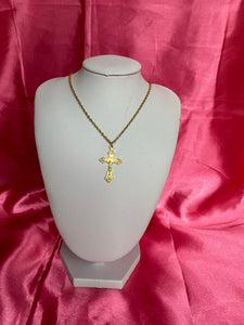 Gold cross necklace