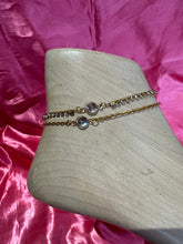 Crystal pendant anklet