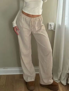 Casual straight leg trousers