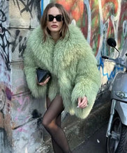 Fully faux fur jacket