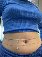 Crystal shape belly chain