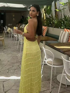 Ruched maxi dress