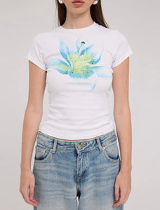 Flower print T-shirt