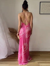 Pink rose maxi dress