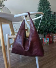 Faux leather tote bag