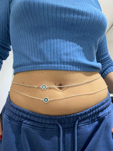 Large evil eye belly chain