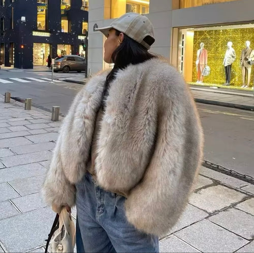 Faux fur jacket