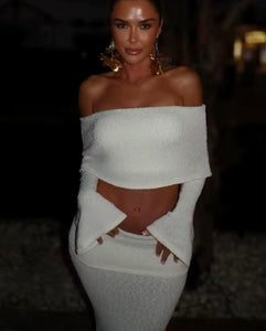 White knit co ord