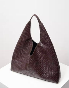 Faux leather tote bag