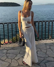 White cut out maxi dress