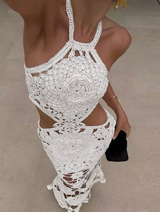 Crochet flower dress