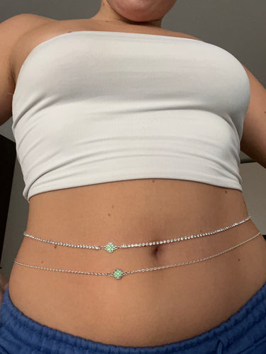 Clover belly chain