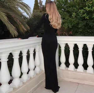 Classy black maxi dress