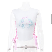 Bunny ribbon crop top