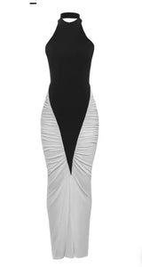 Two tone maxi dress