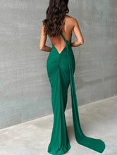 Backless maxi ring detail dress