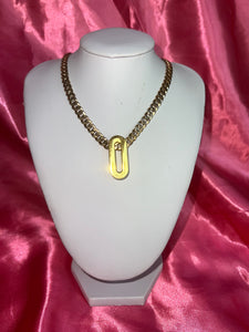 Large letter necklace