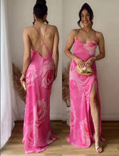 Pink rose maxi dress