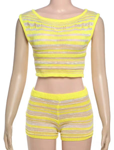 Yellow knit co ord set