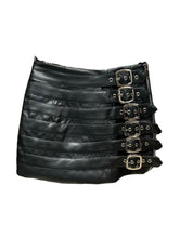 Faux leather mini skirt