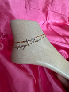 Heartbeat anklet