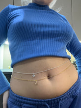 Crystal shape belly chain