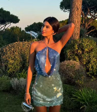 Two tone sequin dress