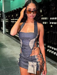 Y2k baddie denim co ord set