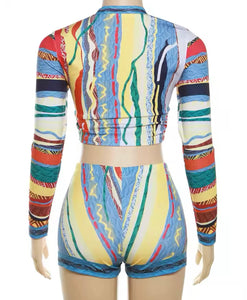 Multi-colour two piece set