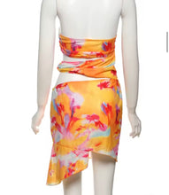 Colourful cut out mini dress