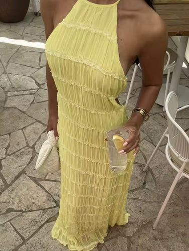 Ruched maxi dress
