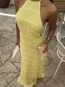Ruched maxi dress