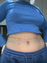 Crystal shape belly chain