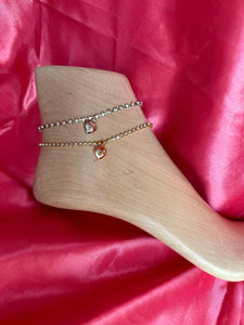 Crystal shape anklet